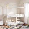 VidaXL Bunk Bed with White Roof 90x190 Cm Solid Pine Wood, Bed, Bed Frame, Loft Bed, Bedroom Furniture, 3282128