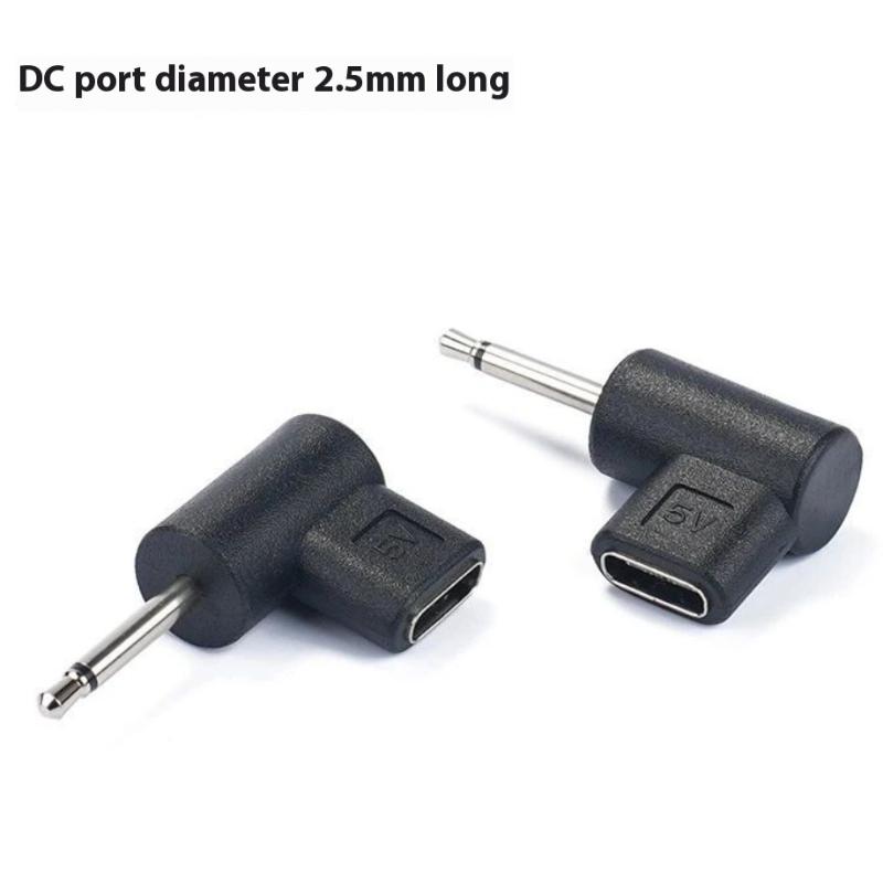 1 Stück Universal 5V TypeC auf DC 3,5x1,35mm/5,5x2,1mm/5,5x2,5mm Stecker Ladeadapter Konverter DC Stromanschluss