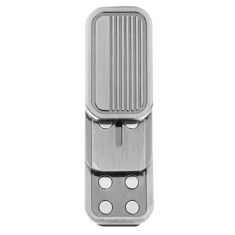 1Pcs Edc Push Card Toy Three Layer Decompression Artifact Magnetic Section Metal Fingertip Mechanical Infinite Coin Alloy