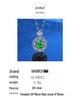 European Style S925 Sterling Silver Multicolor Pendant Necklace with 5A Full Diamond for Women