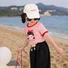 LUSON Girls' Cartoon Print Short Sleeve T-Shirt