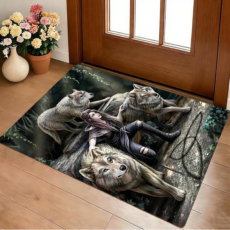 Wolf Pack Living Room Nonslip Area Rug Soft Carpet For Bedroom Game Playroom Sofa Office Home Decor Doormat Christmas Gift