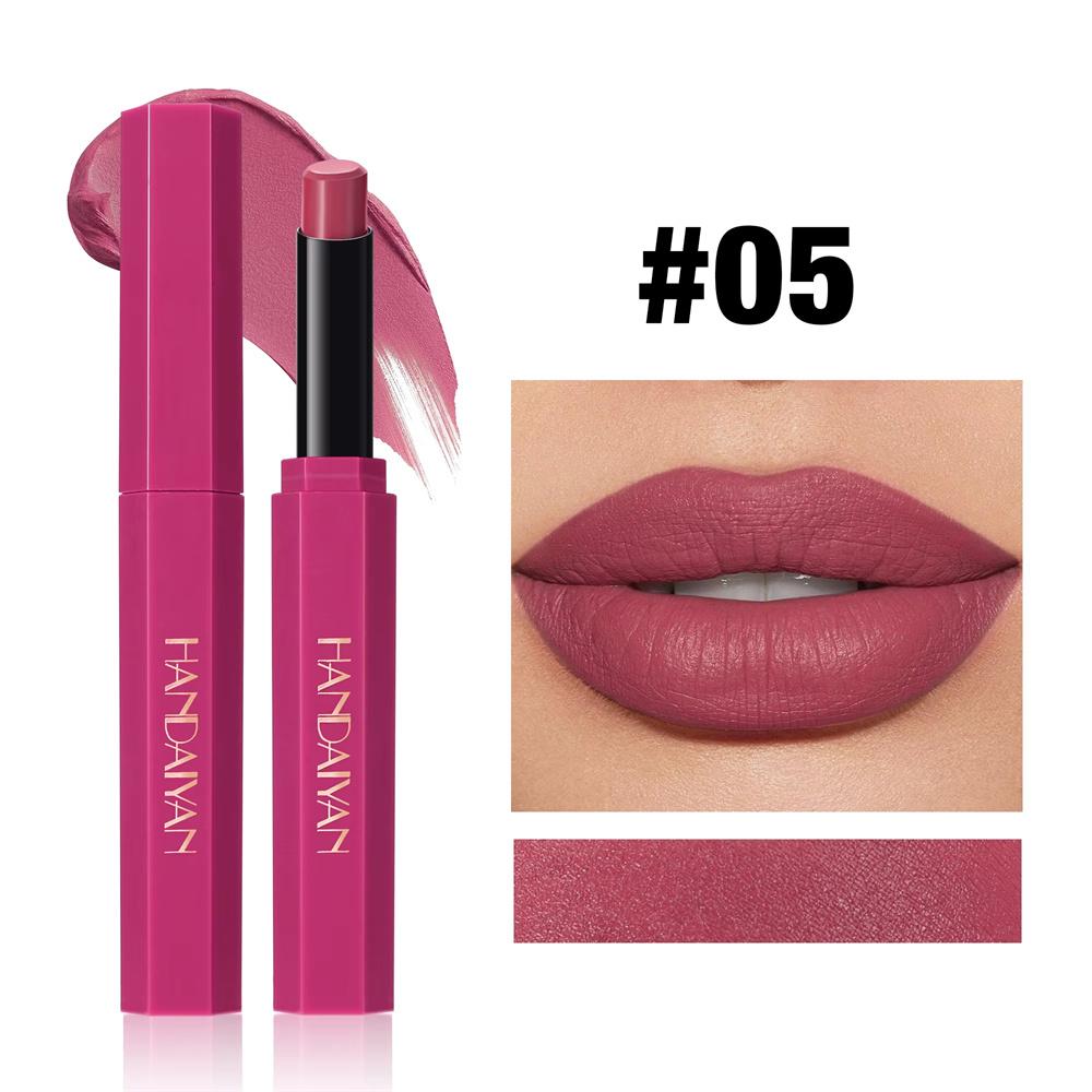 6 Color Matte Lipstick Pencil Waterproof Long Lasting Non-Stick Cup Sexy Red Matte Solid Lip Gloss Nude Pink Lipstick Pen Makeup
