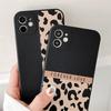 LUPWAY Leopard Print Handyhülle für iPhone 13 12 11 Pro X XR XS Max Weiche stoßfeste Modehülle für iPhone 13 12 Mini 7 8 Plus