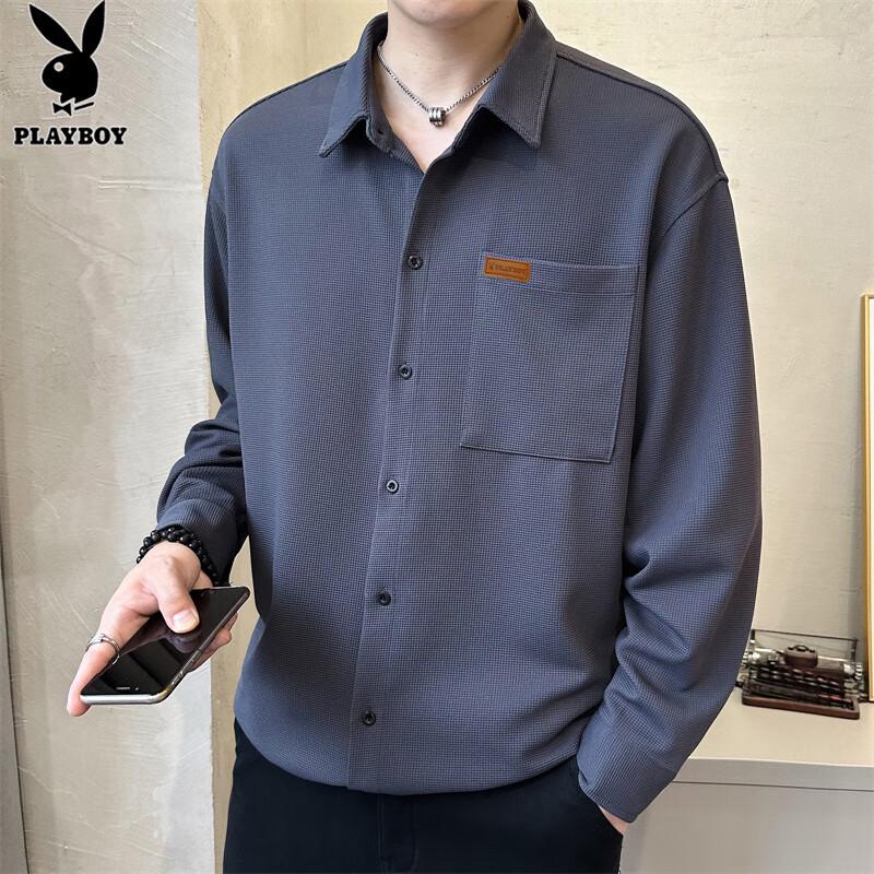 Playboy Men s Long Sleeve Casual Shirt Jacket XL