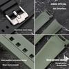 20mm Non Stick Ash Fluoro Rubber Strap for Tudor Special Arc Curved End FKM Watch Band Men Sport Waterproof Bracelet Accessories