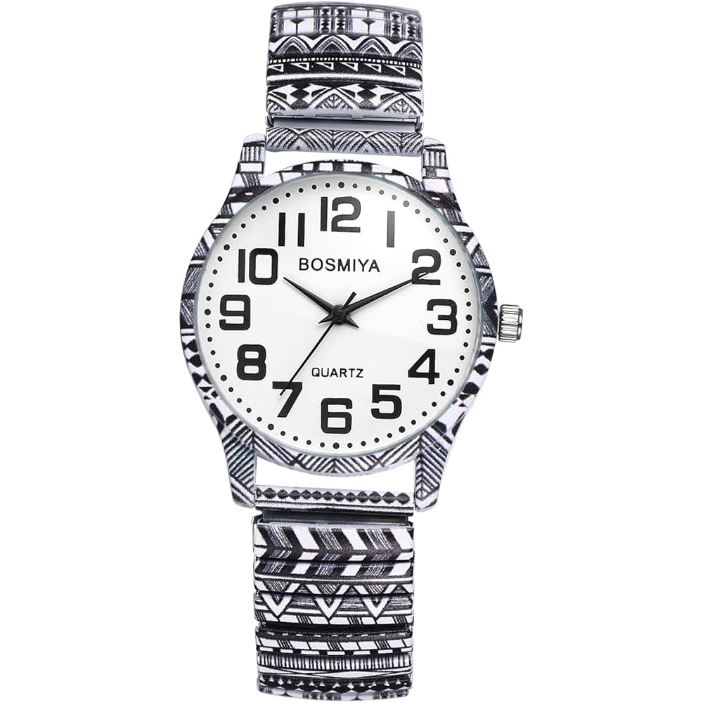 Women s Floral Pattern Waterproof Quartz Watch Adjustable Length Stainless Steel Analog Display