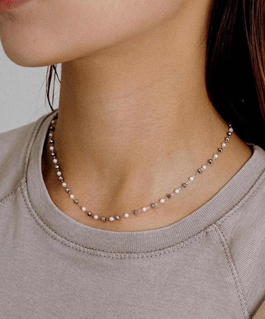 Scaletto [Surgical Steel] Psc_010 Mercury Bead Chain Necklace