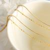 Delicate Double-layer Snake Bone Chain and Exquisite Beaded Bracelet 18K Gold Plated Stainless Steel