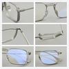 Metal Frame Anti Blue Light Glasses Square Frame Optical Eyeglasses Men's Eyewear  Reading