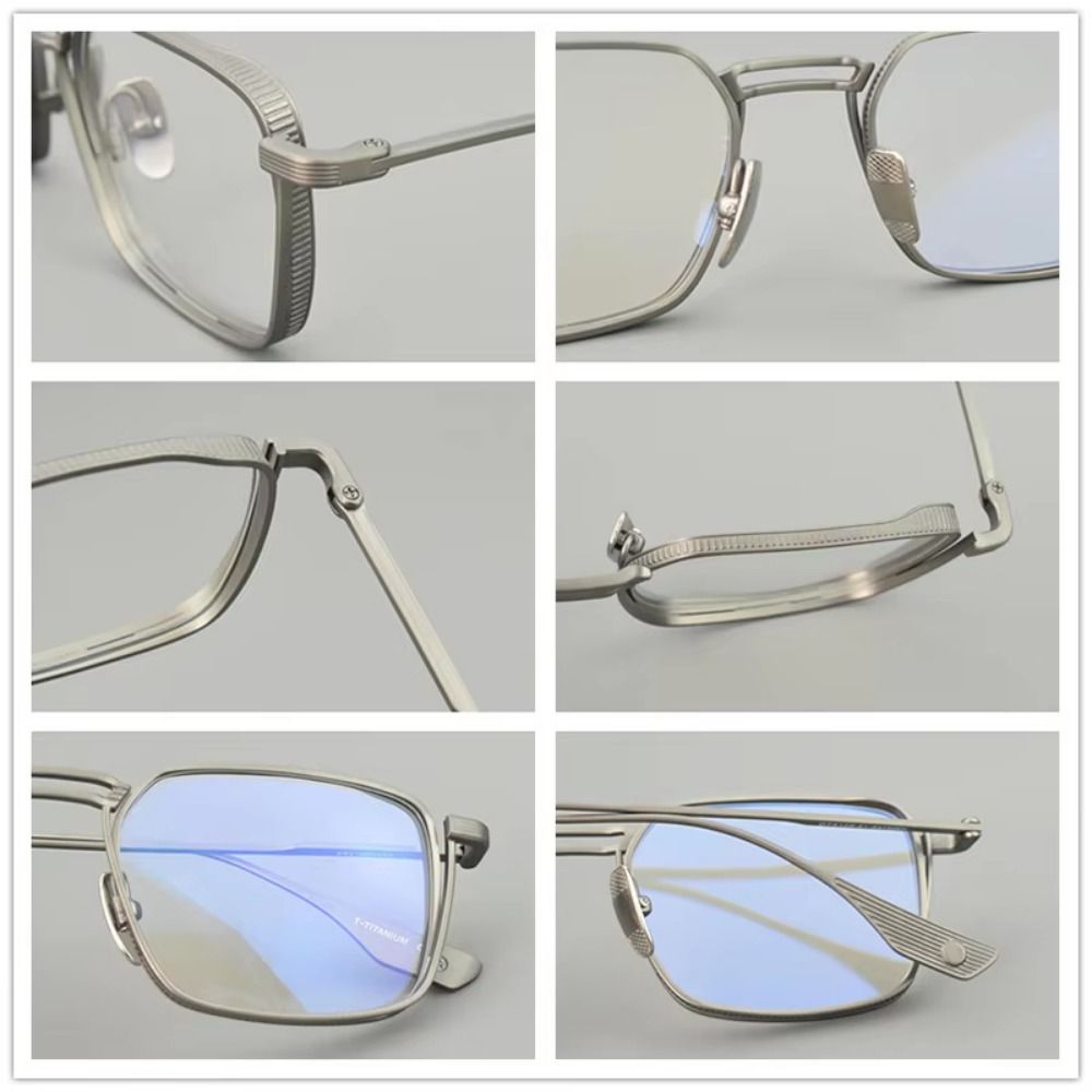 Metal Frame Anti Blue Light Glasses Square Frame Optical Eyeglasses Men's Eyewear  Reading