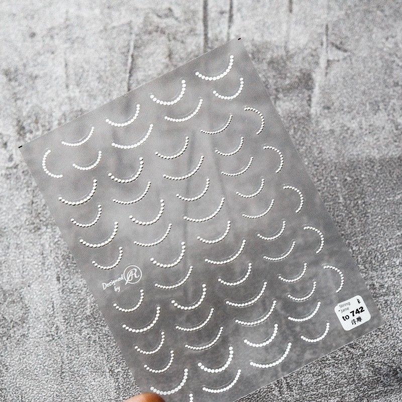 

String of Tomoni Adhesive Japanese Style Nail Beauty Stickers A string of pearls 742