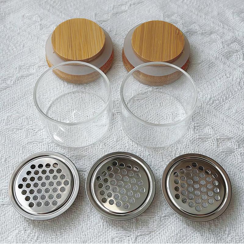 Glass Powder Liquid Blending Wash Pen Nail Cup Liquid Blending  Cup Nail Tools With Cover Stainless Steel Mesh
