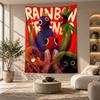Decorative Tapestry,Rainbow Friends Printed Wall Art, Lightweight Wall Hanging For Bedroom Background