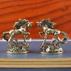 1PCS Brass Zodiac Horse With Money Horse Ornaments Desktop Decoration Crafts Ornaments Antique Bronze Animal Miniature Model