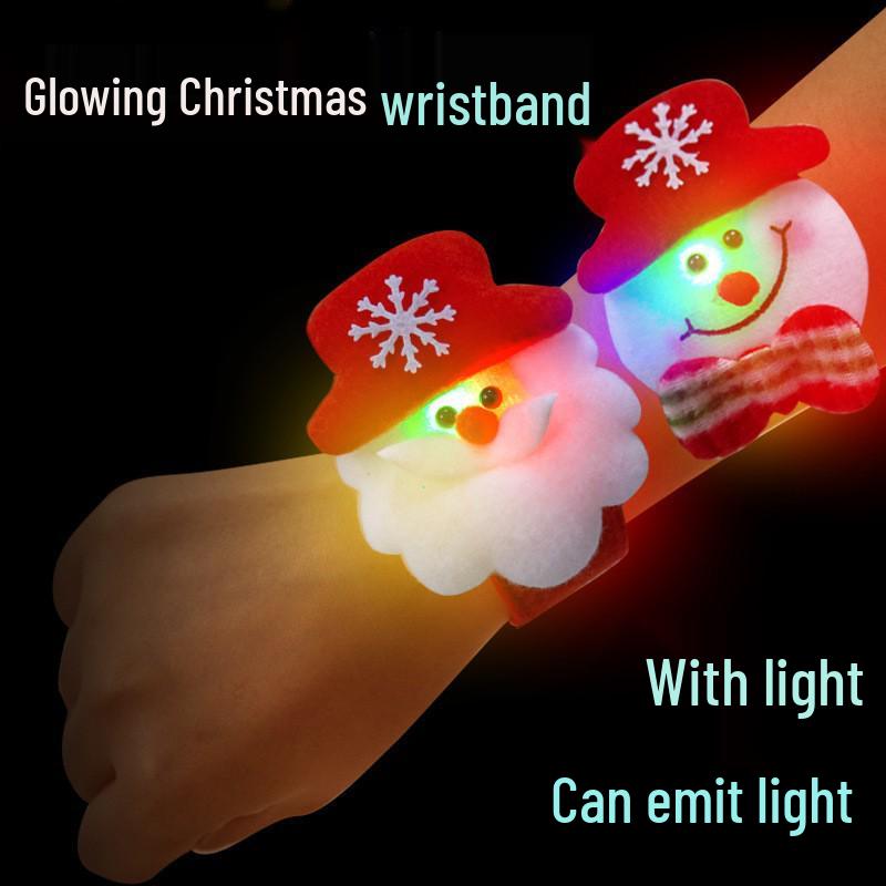 Christmas Snowman & Reindeer Slap Bracelet - Kids' Holiday Party Accessory