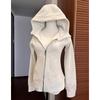 Jacket Women's Autumn and Winter Thin Shoulder Short Hooded Inner Waist Top