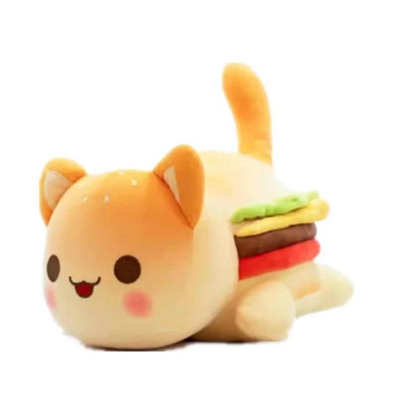 Aphmau Meows Cat Plush Toy Soft Meemeow Stuffed Donut Cat Plushes Kawaii French Cheeseb Fryurger Food Plush Doll Christmas Gifts