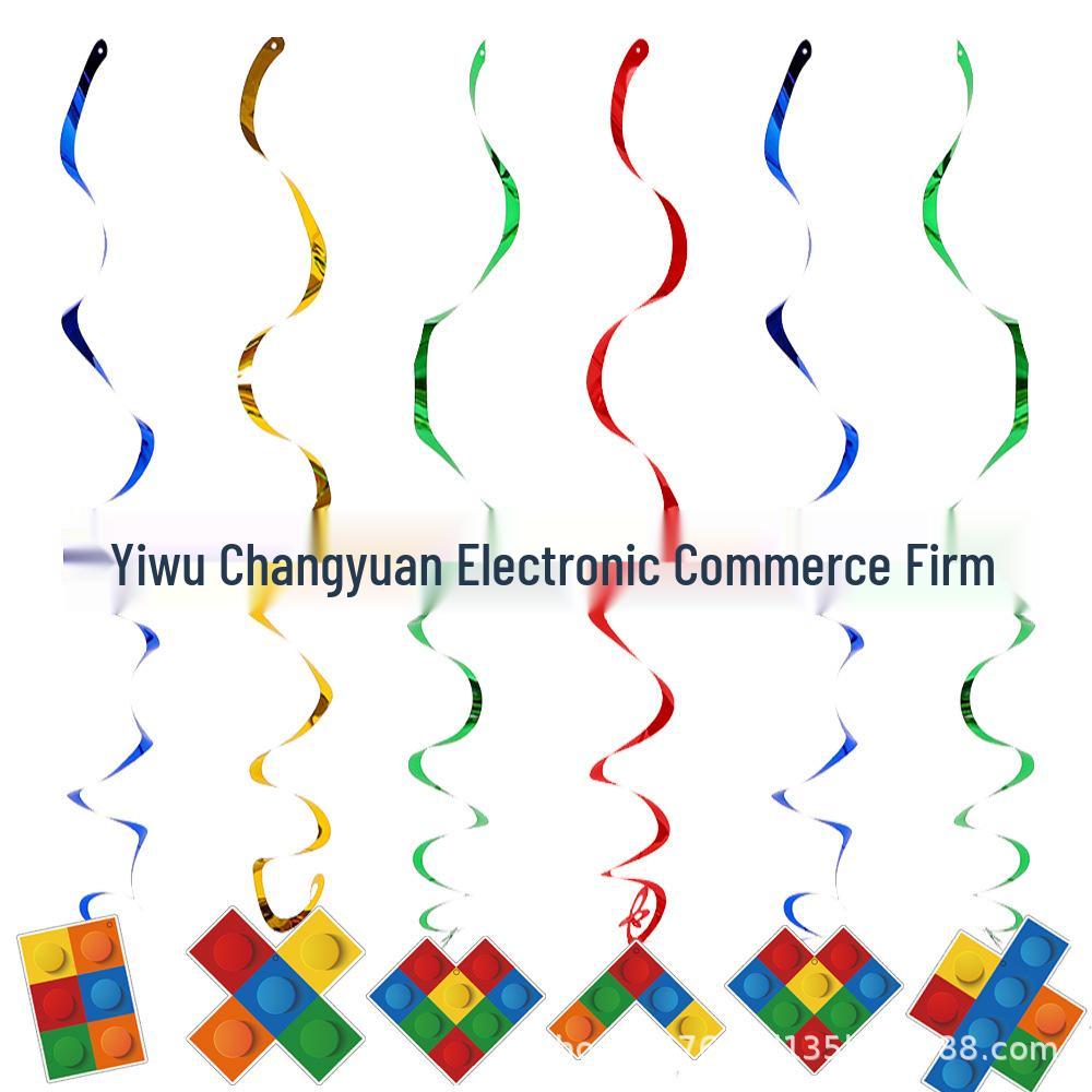 Párty potřeby s kostkami Lego: Praporek, Klobouky a Ubrus pro Dětské Narozeniny