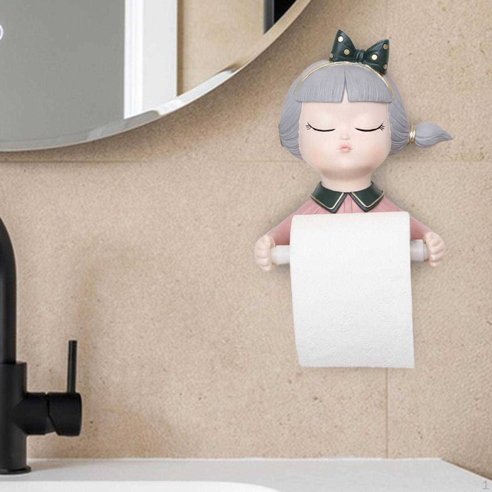 

Органайзер для ванной комнаты, держатель рулона салфеток, скульптура из смолы, настенный диспенсер розовый