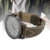 Men Quartz Watch Round Large Dial PU Leather Strap Retro Wristwatch for Daily Life Sports Business P