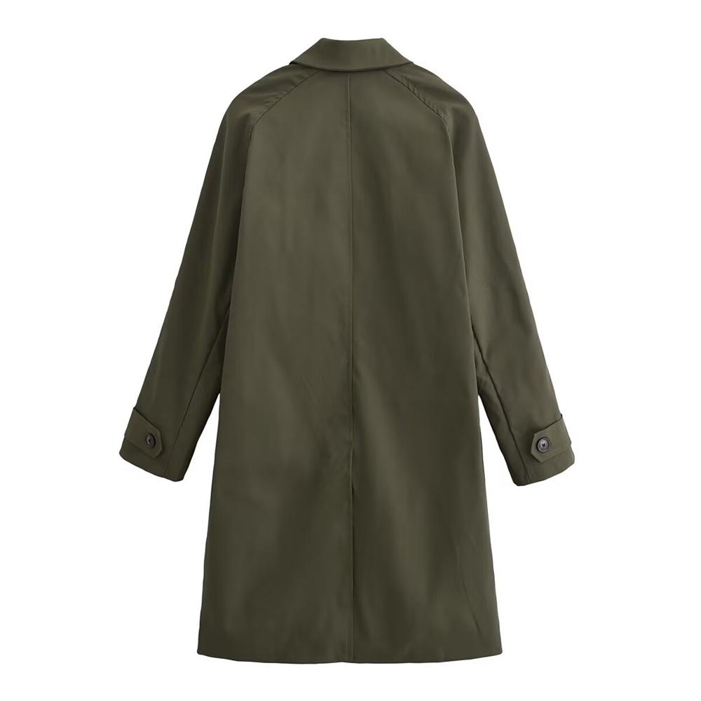 Women's 2024 Autumn/Winter Korean Loose Lapel Trench Coat