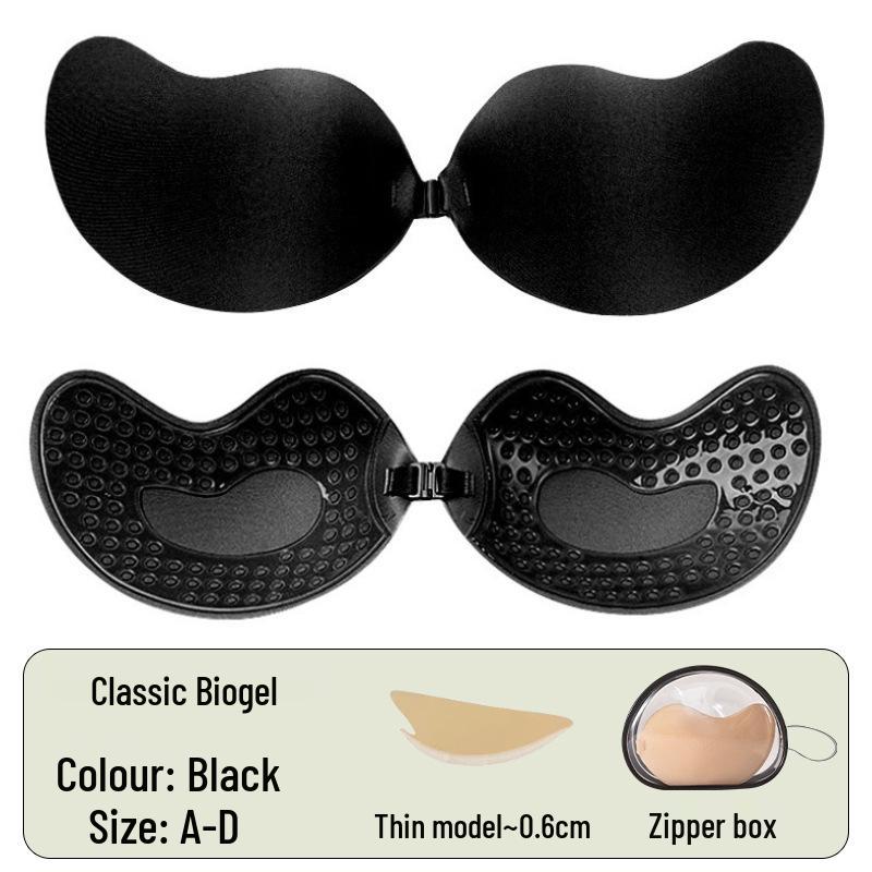In Stock Seamless Push-Up Strapless Bra with Breathable Anti-Spillage Design and Mango Nipple Covers for Wedding Dresses
