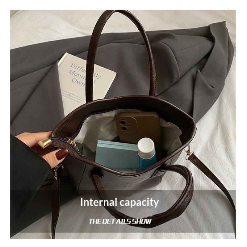 Retro Pu Leather Shoulder Bag For Women Tote Bag Fashion Commuter Crossbody Bag