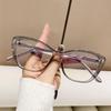 Small Frame Cat-Eye Plano Glasses: Retro European Anti-Blue Light Gradient Frames