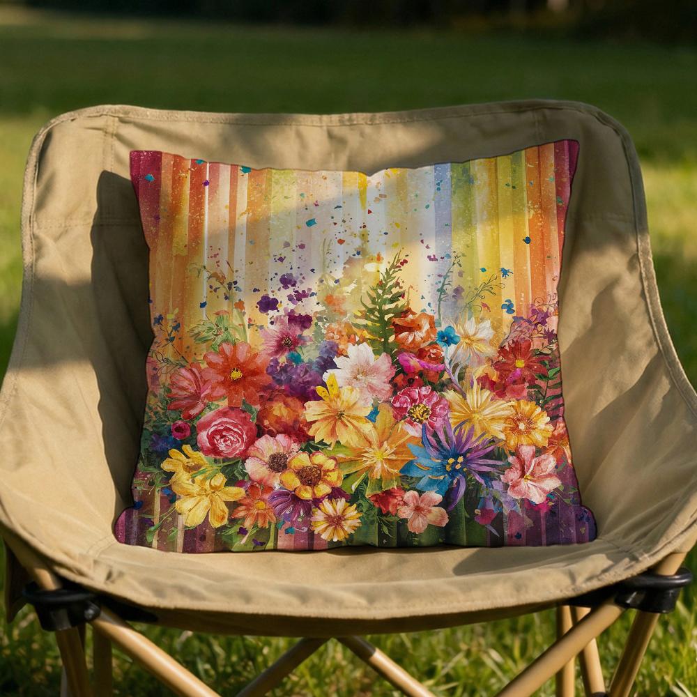 Stunning Colorful Floral Cushion Cover Soft Reversible Durable Pillow Cover MultiScene Use for Home Car Daily Comfort