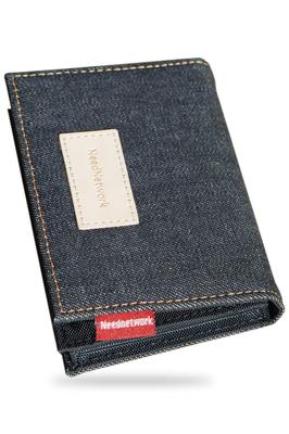 Okayama Denim Business Card Holder Brand Large Capacity Card Case Business Card Case Business Card Holder [Need Network] Men's Women's
