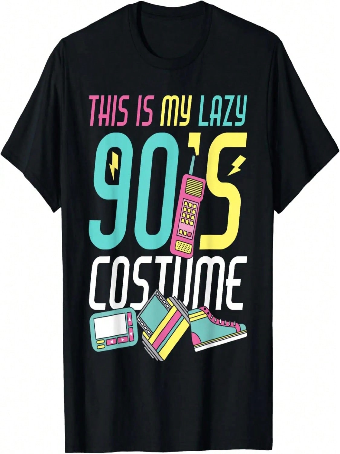 This Is My Lazy 90s Costume Retro 1990s Theme Party Nineties T-Shirt S разноцветный
