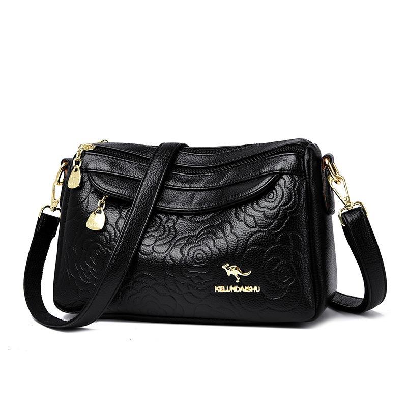 New soft leather women's bag fashionable versatile shoulder bag large capacity women's messenger bag