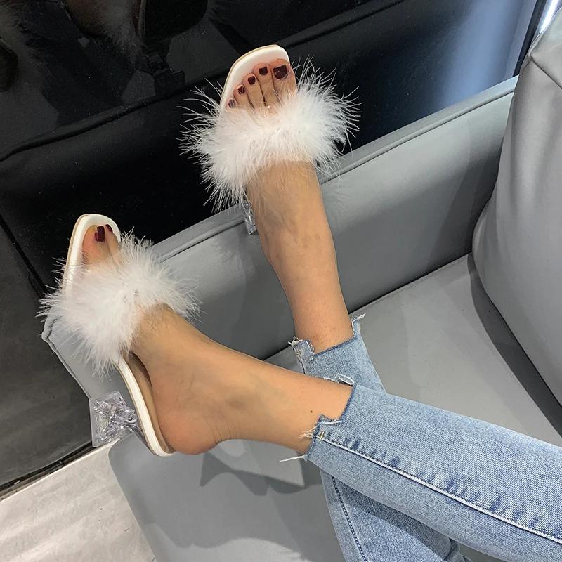 Mode 2024 Neue Sommer Flachmündige Quadratische Zehenpartie Zehenfrei Quadratische Wurzel Hausschuhe Outdoor Sexy Elegant Mode Einfarbig Damen Sandalen