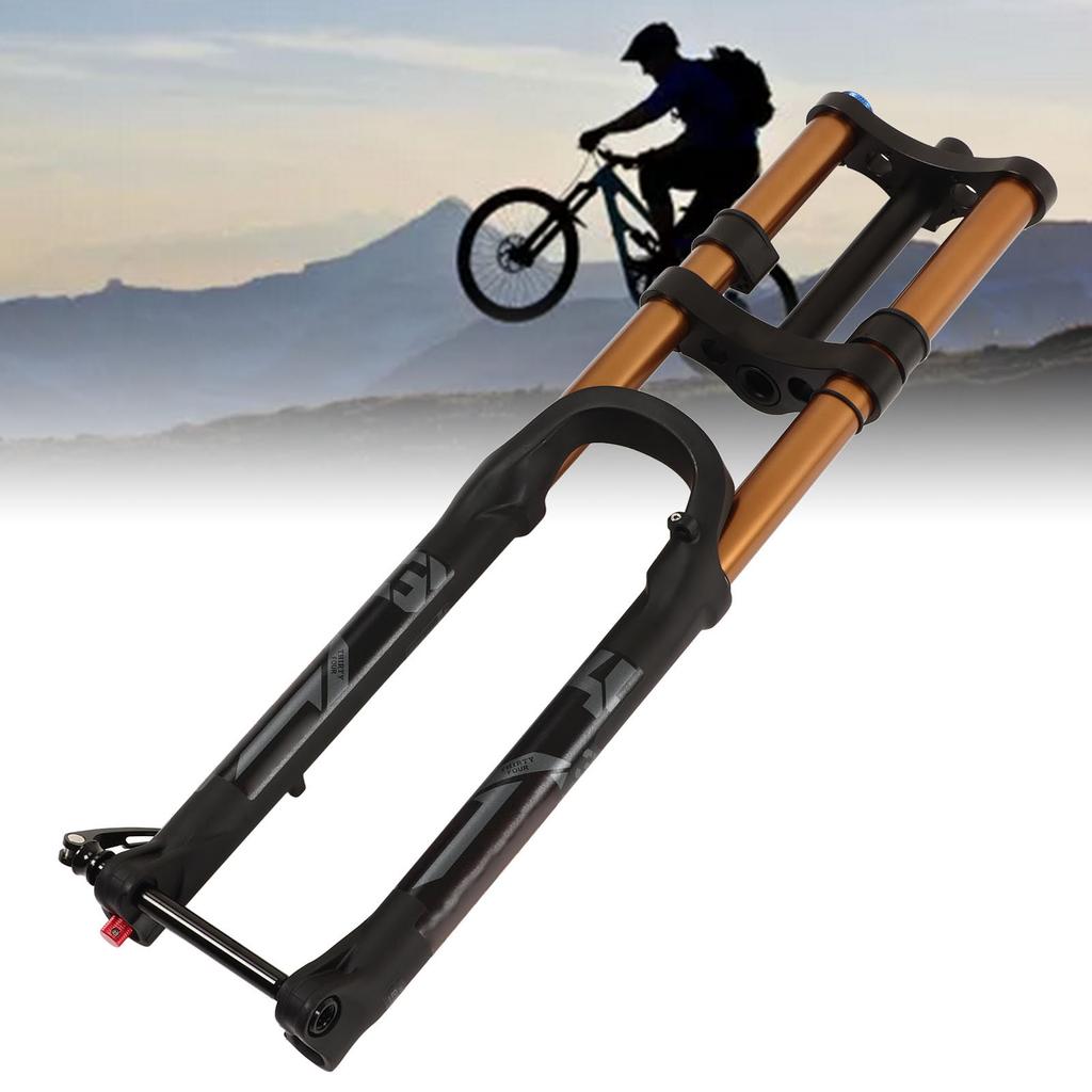 Mountain Bike Front Fork Aluminum Alloy 29inch Straight Tube Gold Manual Lockout Travel Bike Front Forks For Mountain Bike