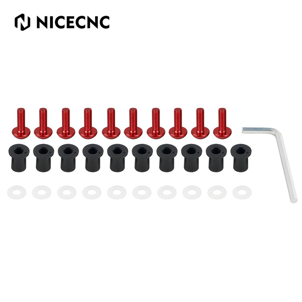10PCS M5 Windshield Windscreen Fasteners Screws Bolts Nut Kit For Yamaha KTM Honda BMW Suzuki Kawasaki Ducati Aprilia Triumph