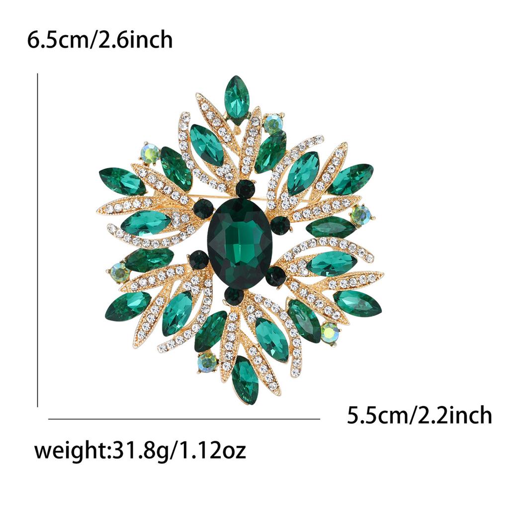 Women Glass Brooch Rhinestone Shining Boutique Decoration Badges Pins