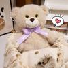 Bow Tie Bear Plush Toy, Cute Creative Teddy Bear Stuffed Animal, Soft Cuddly Toy for Kids Birthday Holiday Gift, 20cm