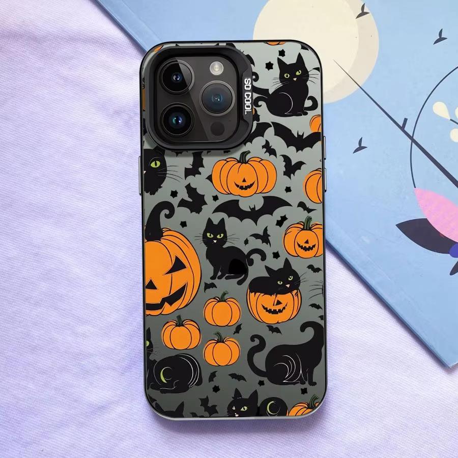 Halloween Pumpkin Head Phone Case For iPhone 17 Air 16e 16 Pro Max 15 14 Plus 13 12 Mini 11 Pro Shockproof Silicone Back Cover