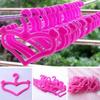 20 pcs Safe Plastic Bright Color Pink Hangers for Doll Dress Clothes Accessories