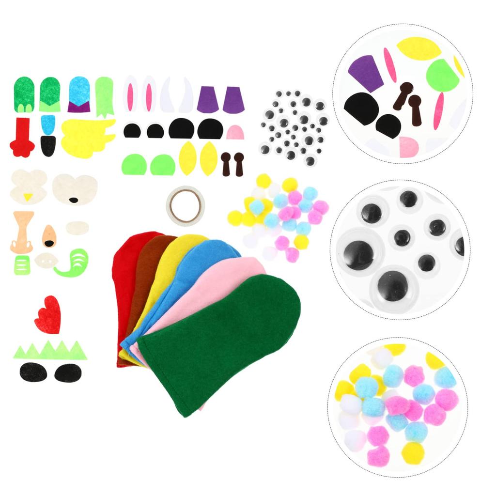 Alasum DIY Marionetka Ręczna Materiały do Rękodzieła z Filcu do Edukacyjnych i Interaktywnych x Calów Zestaw 6 Sztuk, Dzieci, Rękodzieło do Odgrywania Ról, 9,65 5,51