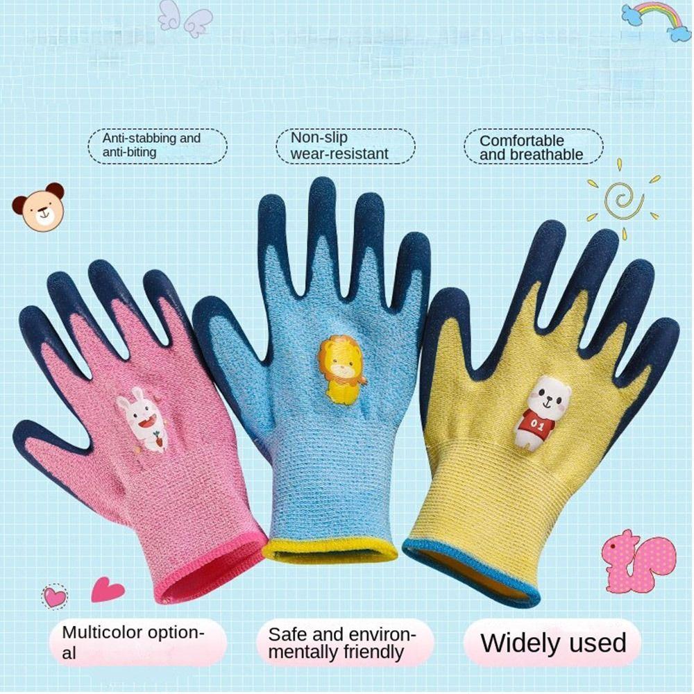Non-Slip Kids Gardening Glove Durable Garden Glove Cute Children Protective Glove Planting