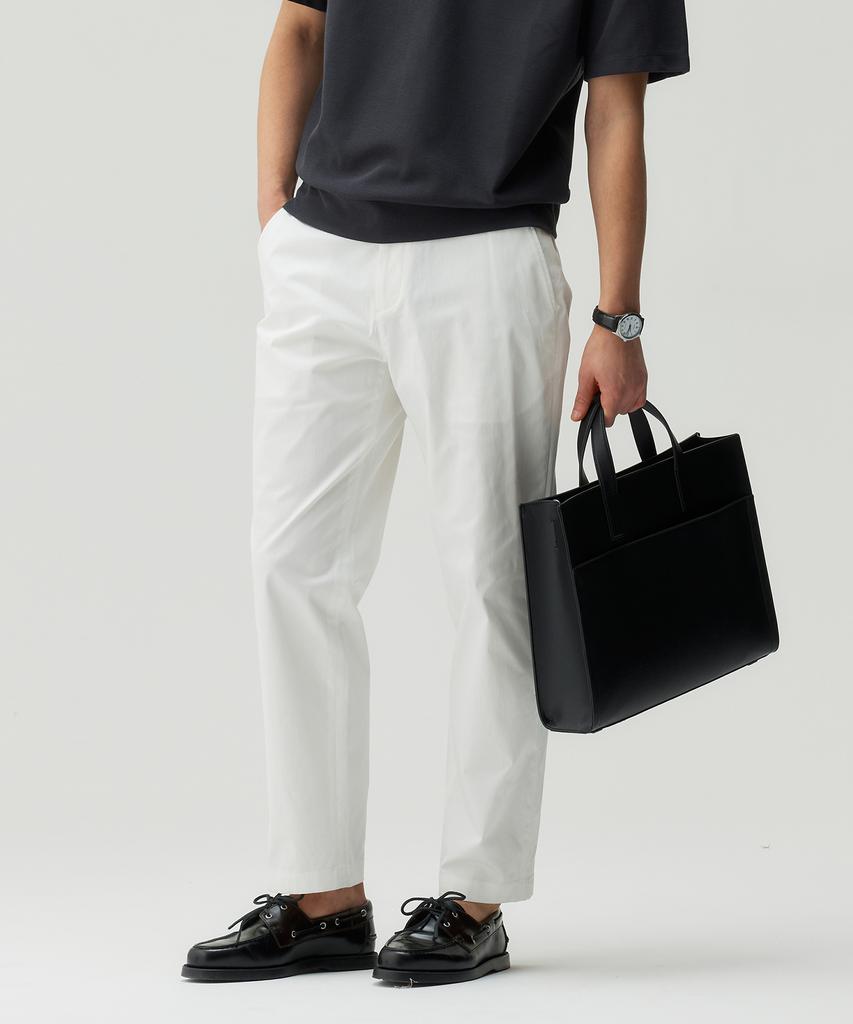 MINDBRIDGE Loose Tapered White Elastic Pants
