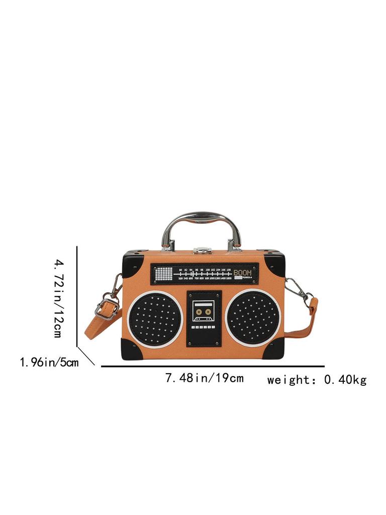 Women's Creative Radio Style Crossbody Bag - Trendy Small Square Phone Bag