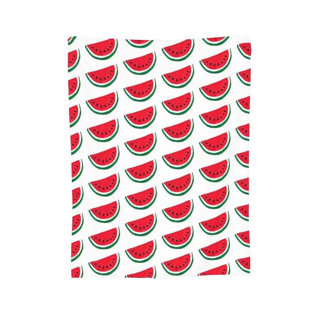 Cute Watermelon Slices Blanket Soft Warm Flannel Throw Blanket Bedspread for Bed Living room Picnic Travel Home Sofa