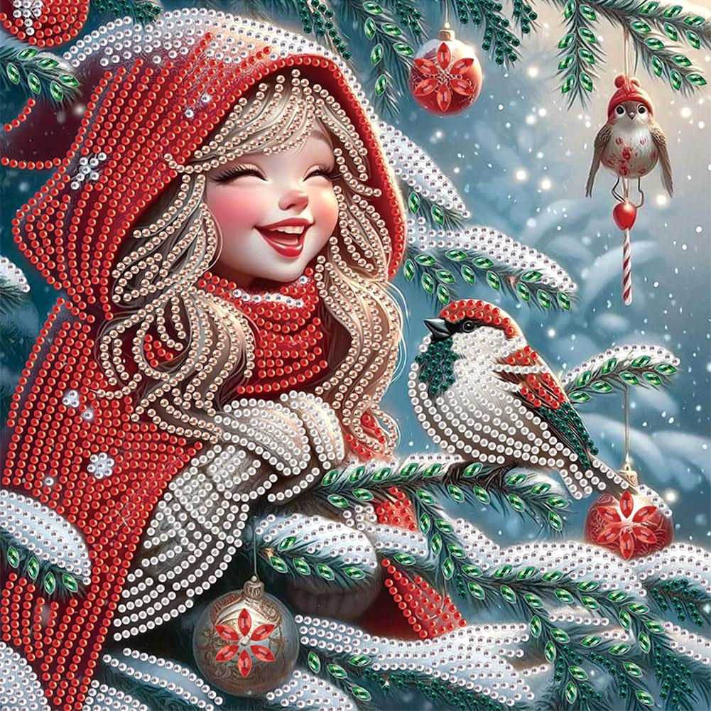 5D DIY Partial Special Shaped Drill Diamond Painting Kit Xmas House Decor30x30cm