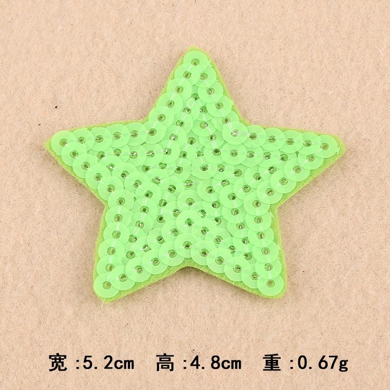 Duoku Computer Embroidery Label Sequined Cloth Sticker Love Five-Pointed Star Patch Stage Clothing Accessories Bag Hat Accessories Embroidery Sticker