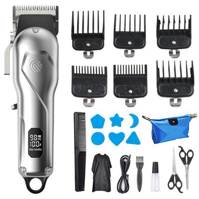 Elektrischer Haarschneider mit Digitalanzeige für Männer, einstellbare Gänge, Styling und Rasieren.