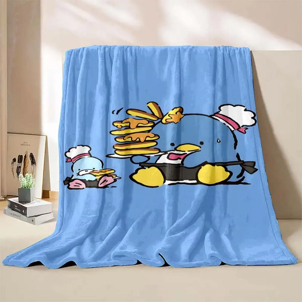 Cartoon Penguin Tuxedo Sam Blanket Soft Fluffy Children Adults Plush Summer Quilt Girl Bedspread Throw Blanket for Sofa Bed