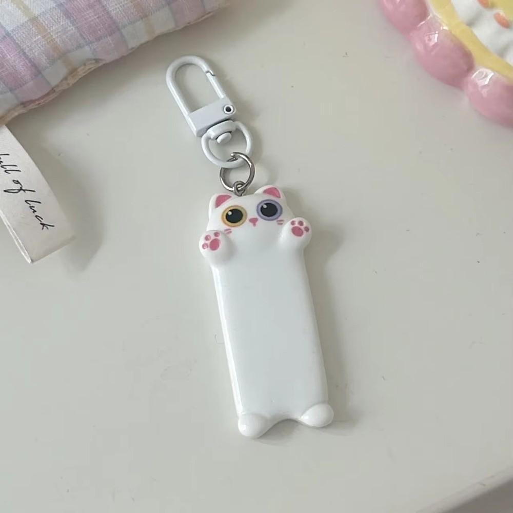 Kawaii Resin Cat Keychain Bag Accessory Purse Decoration Seeking A Hug Cat Car Keyring Children's Gift